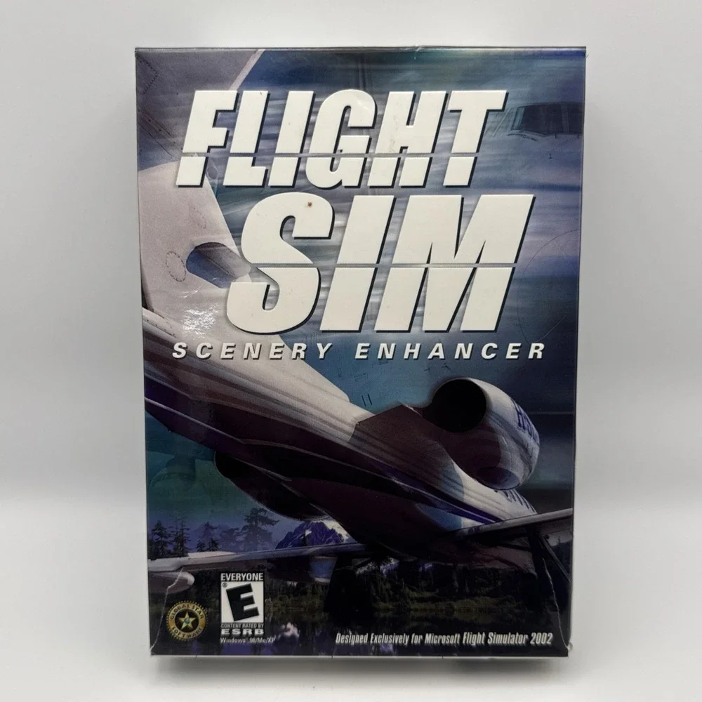 Microsoft Flight Simulator Scenery Enhancer PC CD-ROM CIB Rare Boxed Add-On